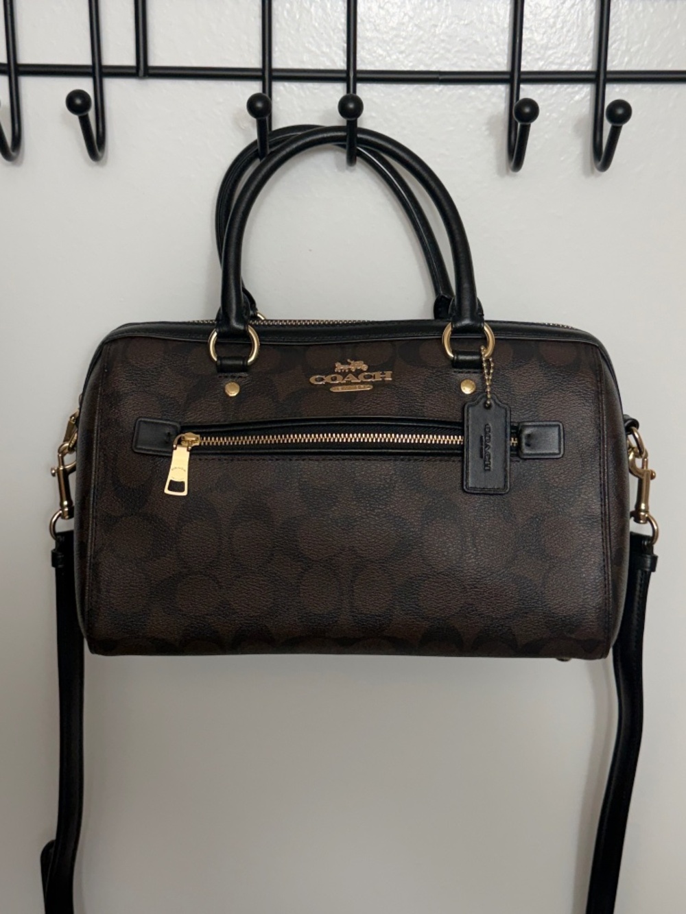 Coach Rowan Satchel Bag In Signature Canvas - Style F83607